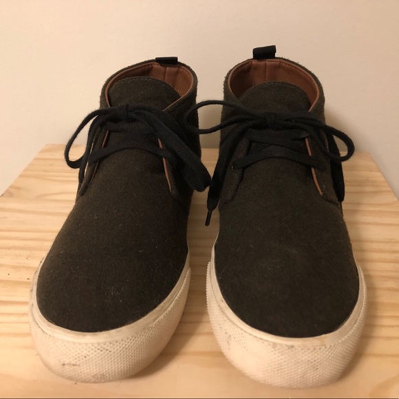 Mid-top sneaker in dark olive - Picture 1 of 7